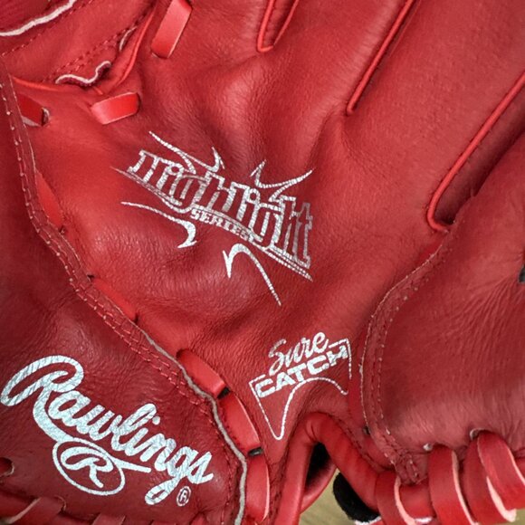 Rawlings Youth 12" Red Softball Baseball Glove Highlight Series H120S Right - Picture 7 of 10